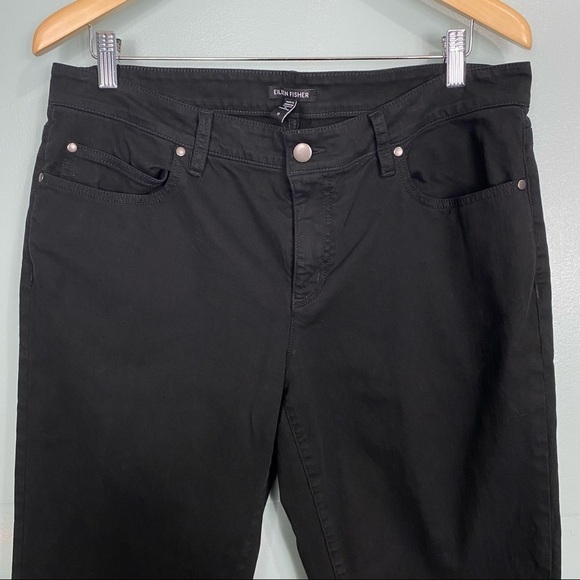 Eileen Fisher Black Jeans Sz 12 - Picture 2 of 7